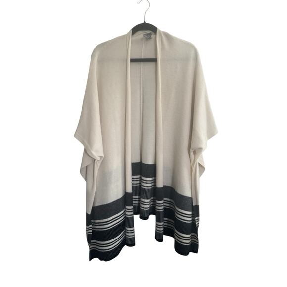 Vince Womens Medium Large Sweater Poncho Cape Armholes Wool Cashmere Open #5696 - Picture 1 of 12